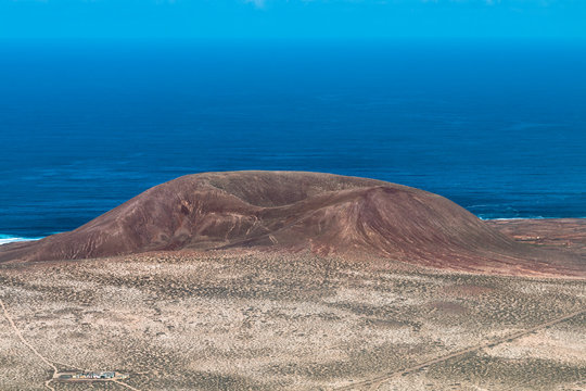 La Graciosa Volcano View In Lanzarote, Spain