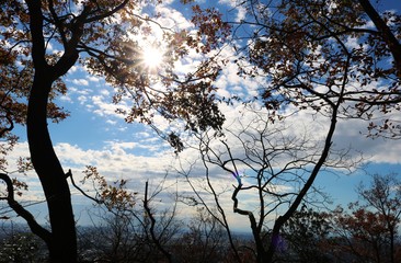 風景　空　太陽　みかも山　栃木