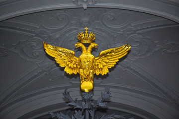forged yellow metal eagle