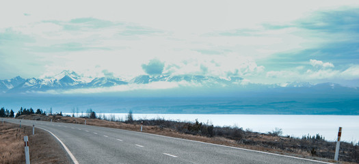 View over Lake Pukaki, South Island of New Zealand