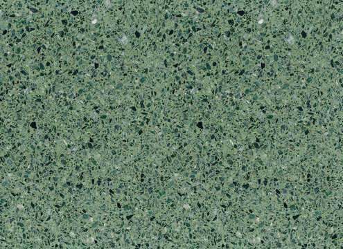 Green mottled terrazzo floor tile surface texture background.