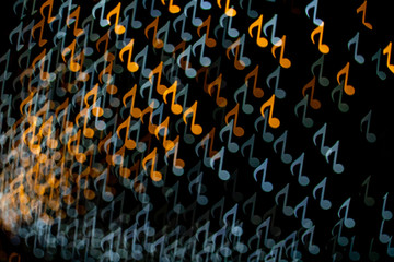 Color Music Note Shape Bokeh