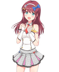 アイドルの女の子がんばりますポーズ