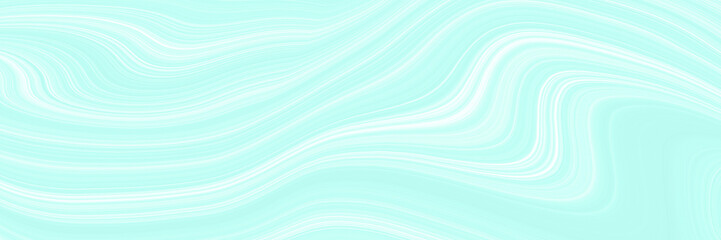 A wave pattern of white and blue. The background is turquoise with streaks and curved lines.