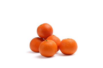 Tangerine or Mandarin. Isolated on White Background.