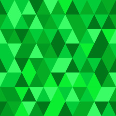 Elegant green geometry seamless pattern with triangles