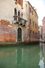Buildings in narrow canal in Venice, Italy