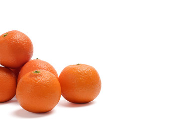 Tangerine or Mandarin. Isolated on White Background.