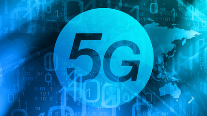 Mobile network 5G abstract background