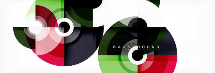 Round shapes vector abstract background. Trendy circle shapes composition vector