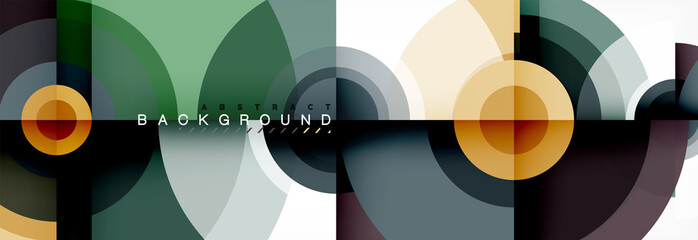 Circle geometric composition abstract background design, cover, template, brochure, flyer.