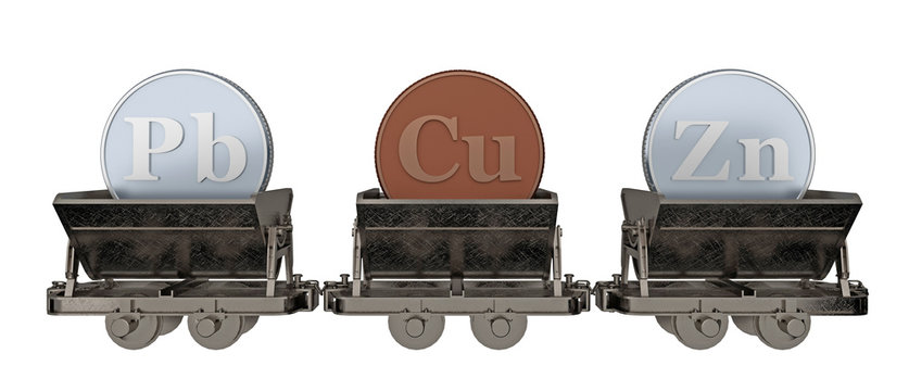 trolleys with signs of heavy metals