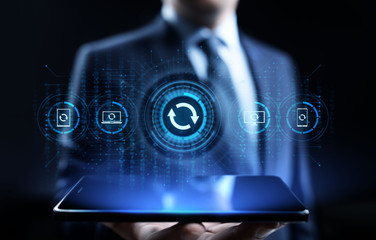 Update software application and hardware upgrade technology concept.