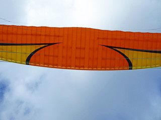 Paraglide wing from below