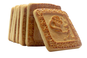 Cookies on a white background