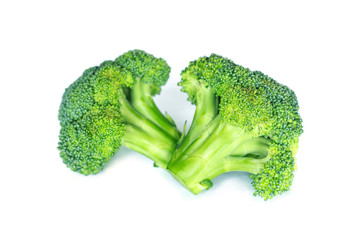 Broccoli on white background.