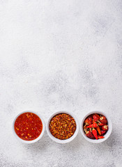 Obraz na płótnie Canvas Chili sauce with dried peppers