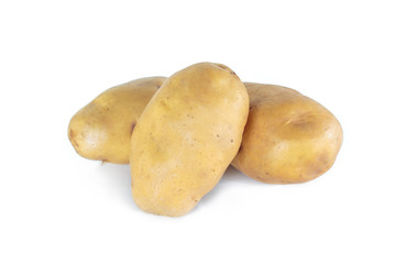 potato on white background.