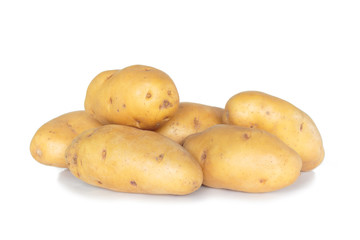 potato on white background.