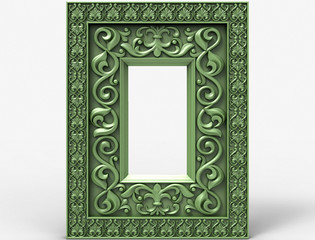 vintage frame on white background