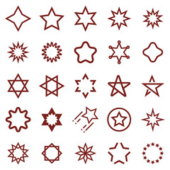 star minimal thin line web icon set. simple vector illustration outline. concept for infographic, website or app.