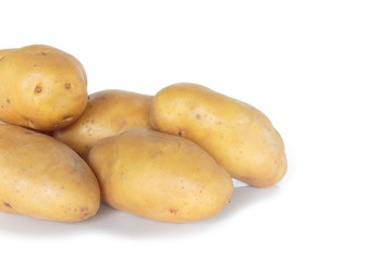 potato on white background.