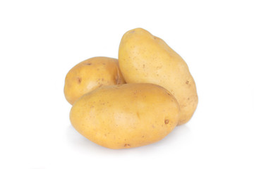 potato on white background.