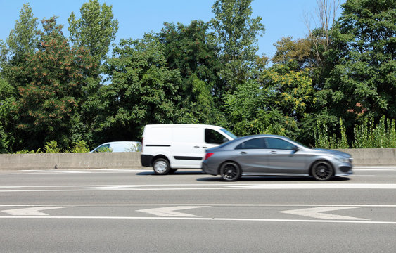 road with vehicles passing