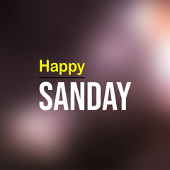 happy sunday. Life quote with modern background vector