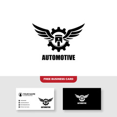 Obraz premium Automotive Logo, Free Business Card - Vector