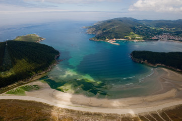perspective of the shore of the beach