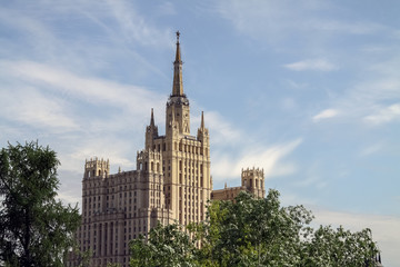 Fototapeta na wymiar Old Moscow high-rise