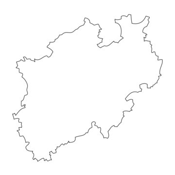 Nordrhein-Westfalen, D&uuml;sseldorf - map region of Germany