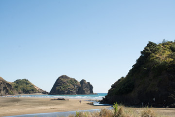 Piha Beach at the east coast of Auckland, New Zealand