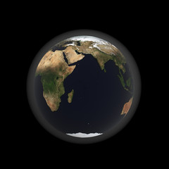 Dust around the world,Elements of this image furnished by NASA,3D rendering