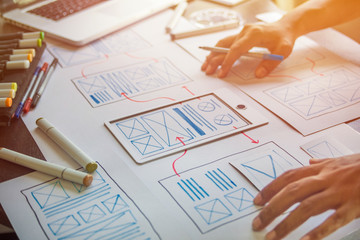 ux Graphic designer creative  sketch planning application process development prototype wireframe...