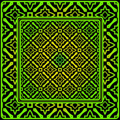 Geometric Pattern. Vector Illustration. Design For Printing, Presentation, Textile Industry. Black green color