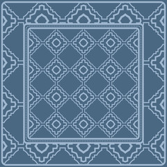 Fashion Design Print With Geometric Pattern. Vector Illustration. For Modern Interior Design, Fashion Textile Print, Wallpaper. Pastel blue color