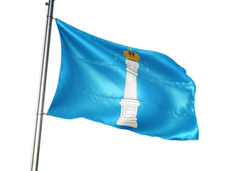 Ulyanovsk Oblast region of Russia flag waving isolated 3D illustration