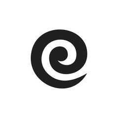 letter e circle spiral logo vector