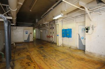 Corridor leading to the 4 reactor of the Chernobyl Nuclear Power Plant