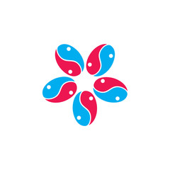 circle water colorful logo vector