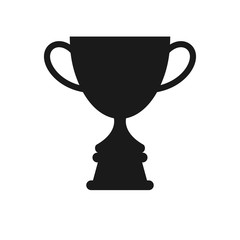 Fototapeta na wymiar champion trophy cup black icon. Vector winner symbol