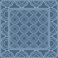 Fashion Design Print With Geometric Pattern. Vector Illustration. For Modern Interior Design, Fashion Textile Print, Wallpaper. Pastel blue color