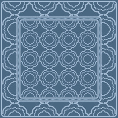 Fashion Design Print With Geometric Pattern. Vector Illustration. For Modern Interior Design, Fashion Textile Print, Wallpaper. Pastel blue color