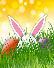 Easter Bunny with eggs