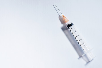 hypodermic needle(injection needle) on white background 