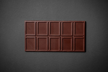 chocolate bar on dark background