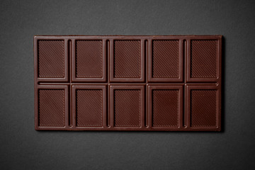 chocolate bar on dark background
