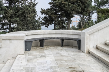 bench in the Park of Baku, Azerbaijan